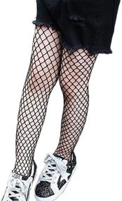 img 4 attached to 🎀 Stylish Fishnet Leggings for Little Girls - Trendy Hollow Out Pantyhose