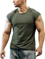 👕 coofandy men's gym workout t-shirt – short sleeve muscle cut bodybuilding training fitness tee tops logo