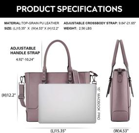 img 2 attached to 👜 EaseGave Laptop Bag for Women: Stylish 15.6 17 Inch Tote with Professional Compartment