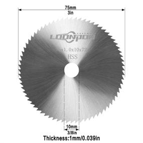 img 1 attached to 🔪 Versatile and Precise: 3 Inch HSS Circular Saw Blade 72T for Cutting Wood, Plastic, Metal, and Tile with 3/8 Inch Arbor