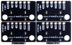 img 3 attached to 🔌 Treedix 4шт USB Type-C выходная плата для разъема серийного соединителя PCB конвертер для женского разъема, основной дизайн выходной платы