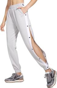 img 4 attached to 🩳 BALEAF Women's Tear-Away Warm-Up Pants: Comfy Tapered Sweatpants with Pockets, Ideal for Active Workouts