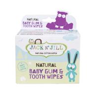 👶 jack n' jill baby gum & tooth wipes: neutral, all-natural & safe - 100% soft cotton, steam sterilized - gently textured for oral care - fluoride, sugar, parabens free - 25 pack logo