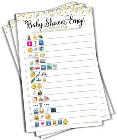 img 4 attached to 🎉 50 Baby Shower Emoji Picture Game - Gender-Neutral Baby Shower Game | 50 Sheets