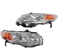 high-quality 2pc driver & passenger headlights set for 2006-2011 honda civic replacement logo