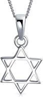 🔯 stunning hanukkah star of david pendant necklace for women - sterling silver judaic jewelry for bat mitzvah logo