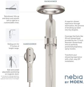 img 1 attached to 🚿 Moen N214C0SRN Nebia Nebia Spa Shower with Rainshower, Handshower, and Magnetic Dock - Spot Resist Brushed Nickel