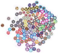 🌈 aipridy 12mm mosaic printed glass dome cabochons with 200 pieces mosaic tiles and 20 pieces stainless steel stud earring set for jewelry making logo