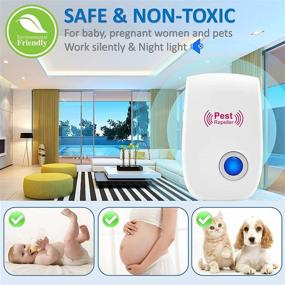 img 2 attached to 🪴 6 Pack Ultrasonic Pest Repellers – Indoor Pest Control Repellent for Mice, Bugs, Cockroaches, Ants, Spiders, Mosquitoes, and Insects – Plug-in Ultrasonic Pest Repellent
