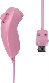 img 2 attached to Poulep 2 Packs Nunchuk Nunchuck Controllers Joystick Gamepad Compatible for Wii Wii U Console (Pink & Deep Blue)