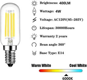 img 3 attached to 💡 Energy-Efficient E14 Bulb 40W: Brilliant 6000K Daylight White Candelabra Light Bulbs