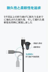 img 1 attached to 🔋 Durable 6ft Anker Powerline Micro USB (2-Pack) Charging Cable - Aramid Fiber, 5000+ Bend Lifespan for Samsung, Nexus, LG, Motorola & More