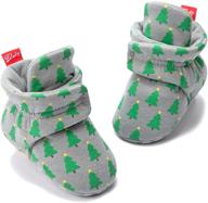 👶 babelvit newborn baby boy girl soft fleece booties: stay-on infant slippers socks with non-skid grippers for winter ankle crib shoes logo