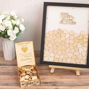 img 2 attached to 🌿 Rustic Wooden Wedding Sign | Heart Drop Box Guest Book Alternative | Wedding Guest Book Holder | Unique Wedding Guest Signature Guide for Wedding Gift