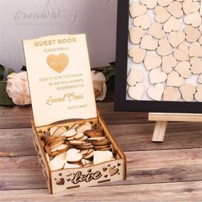 img 1 attached to 🌿 Rustic Wooden Wedding Sign | Heart Drop Box Guest Book Alternative | Wedding Guest Book Holder | Unique Wedding Guest Signature Guide for Wedding Gift