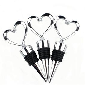 img 2 attached to Preserve Your Love for Wine with 3 PCS Stainless Steel Heart Shape Bottle Stoppers