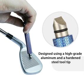 img 1 attached to 🏌️ Enhance Backspin with MUZHI Golf Club Groove Sharpener: Re-Grooving Tool and Cleaner for Wedges & Irons, Perfect for U & V-Grooves