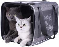 🐱 premium top load cat carrier with privacy zippered flaps - ideal for large, medium cats and 2 kitties. especially designed to comfort sensitive and nervous felines logo