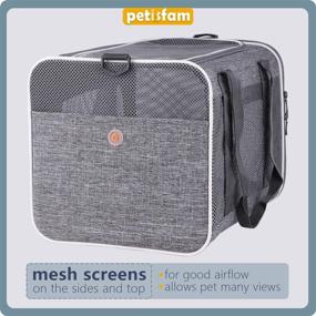 img 1 attached to 🐱 Premium Top Load Cat Carrier with Privacy Zippered Flaps - Ideal for Large, Medium Cats and 2 Kitties. Especially Designed to Comfort Sensitive and Nervous Felines