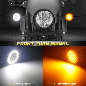 img 1 attached to 🚦 NTHREEAUTO 2" Bullet 1157 LED Turn Signal Light: Compatible with Harley Street Glide, Sportster, Road King