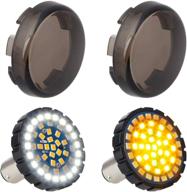 🚦 nthreeauto 2" bullet 1157 led turn signal light: compatible with harley street glide, sportster, road king logo