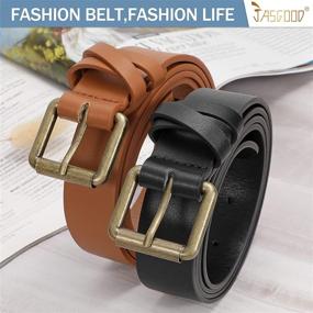 img 2 attached to JASGOOD Leather Fashion Leather Buckle Women's Accessories