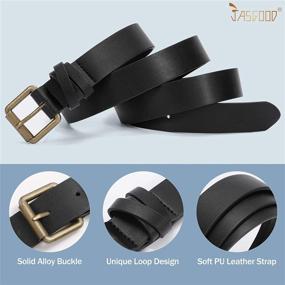 img 1 attached to JASGOOD Leather Fashion Leather Buckle Women's Accessories