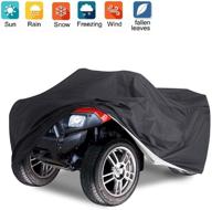 🛡️ waterproof atv cover with storage bag - heavy duty black | protects 4 wheeler from snow, rain, dust, and sun | 88 x 39 x 42 inch logo