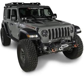 img 1 attached to 🚙 Rugged Ridge 11549.03 Arcus Front Bumper Tube Overrider, Black, for 2018-Current Jeep Wrangler JL