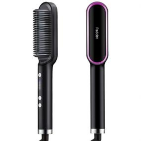 img 4 attached to 🔥 PADCIST Hair Straightening Brush - Heat Brush, Hair Straightener, Hot Brush, Portable Straightening Comb for Natural and Color-treated Hair, 5 Temperature Settings with Burn-proof Technology