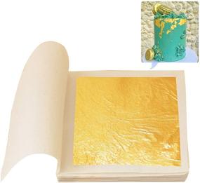 img 4 attached to KINNO Edible 24K Gold Leaf - 3.15&#34; x 3.15&#34; Metal Foil Sheets for Beauty Makeup, Cake & Desserts Decorations, 10 Loose Sheets