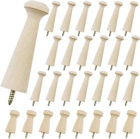 img 4 attached to 🎨 Ranslen Wooden Shaker Pegs: Versatile Coat Hat Bag Hangers with DIY Painting Possibilities (28PCS)