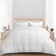 🛏️ clearance white king bed comforter set with 2 pillow shams - king size comforter set, king comforter sets, king size bed comforter sets - white logo