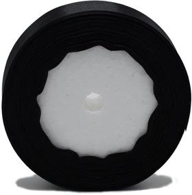 img 1 attached to AKOAK 1 Inch 25 Yards Black Satin Ribbon: Ideal for Elegant Gift Wrapping, Ornaments, Gowns, and More!