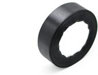 akoak 1 inch 25 yards black satin ribbon: ideal for elegant gift wrapping, ornaments, gowns, and more! logo