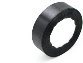 img 3 attached to AKOAK 1 Inch 25 Yards Black Satin Ribbon: Ideal for Elegant Gift Wrapping, Ornaments, Gowns, and More!