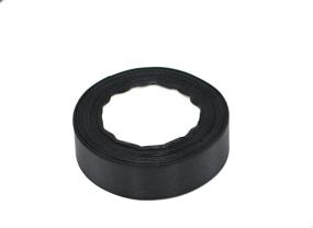 img 2 attached to AKOAK 1 Inch 25 Yards Black Satin Ribbon: Ideal for Elegant Gift Wrapping, Ornaments, Gowns, and More!