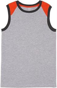 img 1 attached to 👦 Stylish Sleeveless Muscle Tops & Shirts for Boys by French Toast