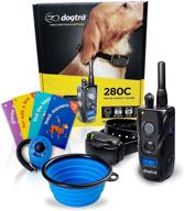 dogtra 280c remote dog training collar - 1/2 mile range, rechargeable & waterproof - includes 1 iclick training card, jestik click trainer logo