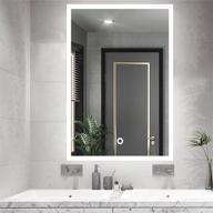 inch lighted vanity bathroom mirror logo