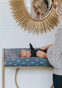 img 1 attached to 👶 Premium Knit Diaper Changing Pad Cover: The Elegant 'North' by Copper Pearl