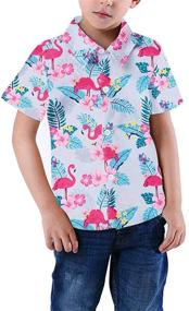 img 2 attached to Hawaiian Tropical Pineapple Boys' Clothing and Tops: RAISEVERN Tees & Shirts