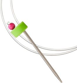 img 1 attached to 🍀 Clover 3161 Circular Short Stitch Holder, 9-16 Inch, Green - Secure and Convenient Knitting Tool