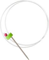 🍀 clover 3161 circular short stitch holder, 9-16 inch, green - secure and convenient knitting tool logo