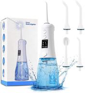 upgraded diy mode water dental flosser for teeth - 350ml, portable and rechargeable ipx7 waterproof 3 modes water flosser with 8 jet tips, ideal for home and travel logo