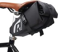 waterproof bike saddle bag - cycling seat pouch with quick disassembly - rainproof mountain & road bicycle seat bag - portable accessories storage - drybag logo