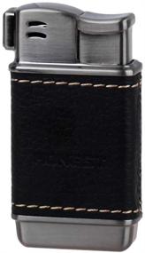 img 4 attached to Premium Ambrogio.L Pipe Lighter: Genuine Leather Soft 🔥 Flame Butane Lighter for Men - Refillable & Stylish