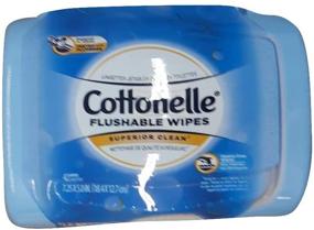 img 2 attached to 🧻 Cottonelle Fresh Flushable Moist Wipes Pop-Up Tub 42 Each (Pack of 2) - Convenient Hygiene Solution for a Gentle Clean