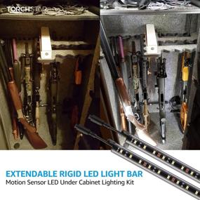 img 3 attached to 🔦 Torchstar LED Safe Lighting Kit: Motion Sensor, 6 Linkable Light Bars, UL Power Adapter – Ideal for Gun Safe, Closet, Under Cabinet and More - 5000K Daylight