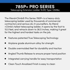 img 3 attached to 🔝 Enhanced Xtend & Climb Pro Series 785P+ Blue Telescoping Ladder